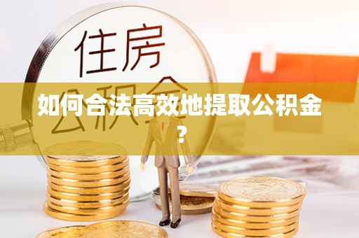夏津如何合法高效地提取公积金？