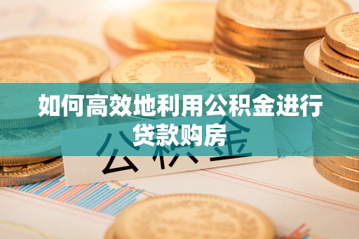 长垣如何高效地利用公积金进行贷款购房